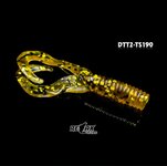 Relax Lures Twister DTT Transparant Brown Gold Black Glitter (4.5cm)
