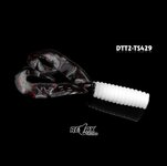 Relax Lures Twister DTT White Black Glitter (4.5cm)