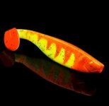 Relax Lures Kopyto 5 Orange Yellow Fluo Blue Glitter (12.5 cm)