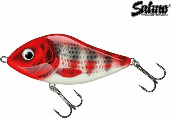 Salmo Sinking Slider 10cm Holo Red Head Striper