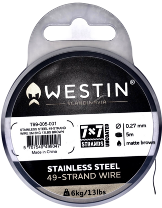 Westin Stainless Steel 49- Strand Wire (5m) goudvoorn