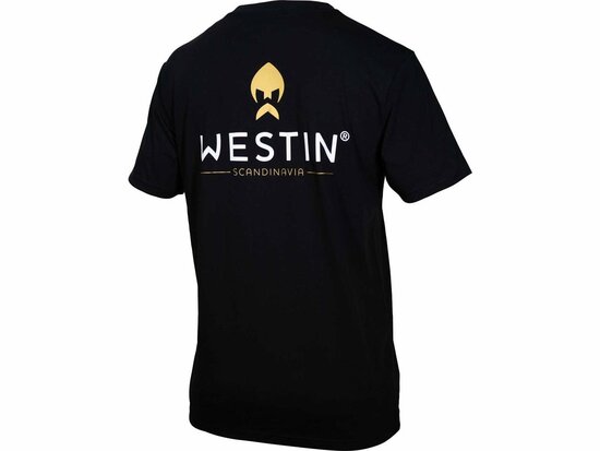 Westin Fishing original T-shirt M zwart goudvoorn