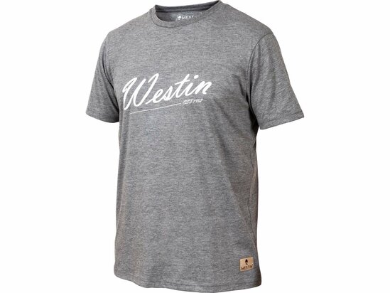 Westin Fishing old school T-shirt M grijs goudvoorn