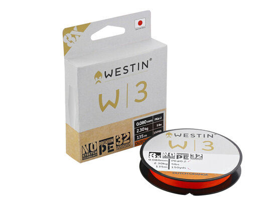 Westin Fishing W3 8 Braid Dutch Orange (0.08mm 135m 3kg) goudvoorn