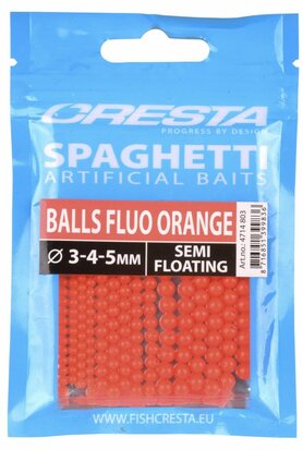 Cresta Spaghetti Balls Fluo Orange Semi-Floating goudvoorn