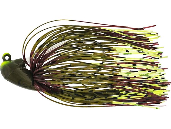 Westin Slide-Up Rubber Jig Tungsten Green Pumkin/Chartreuse haakmaat 3/0 14gr