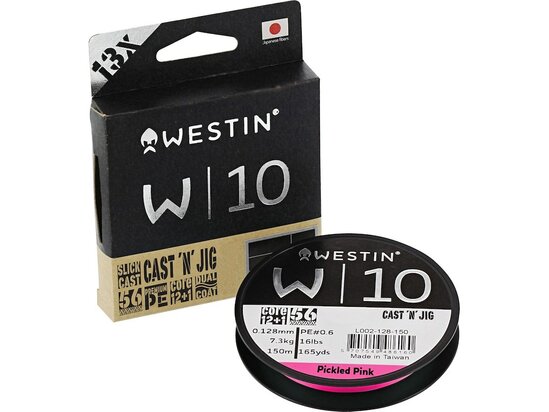 Westin W10 13-Braid CAST 'N' JIG 110m 0.10mm 6.1kg PE0.4 Pickled Pink