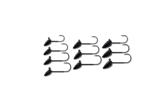 Toppies Tungsten Jighead Dart Black Matt haakmaat 1 5gr