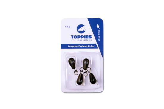 Toppies Tungsten Fastach Sinker Black Matt 3.5gr