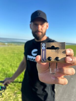 Toppies Tungsten Jighead ball BIG Black Matt haakmaat 7/0 14gr