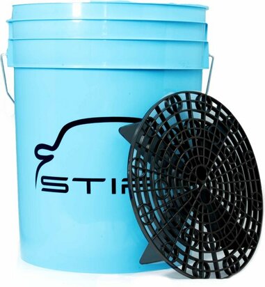 Stipt grit bucket 12 liter wasemmer met rooster