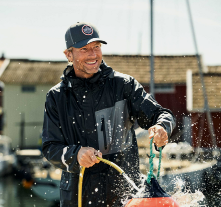 Grundens Sunnan Regenpak zwart: jas & broek Waterproof (extra large)