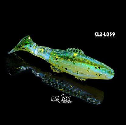 Relax Lures Clonay Green White Glitter (4.5cm)