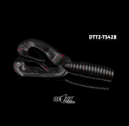 Relax Lures Twister DTT Black Glitter (4.5cm)