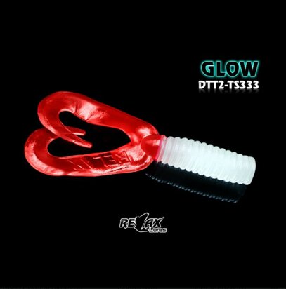 Relax Lures Twister DTT White Red (4.5cm)