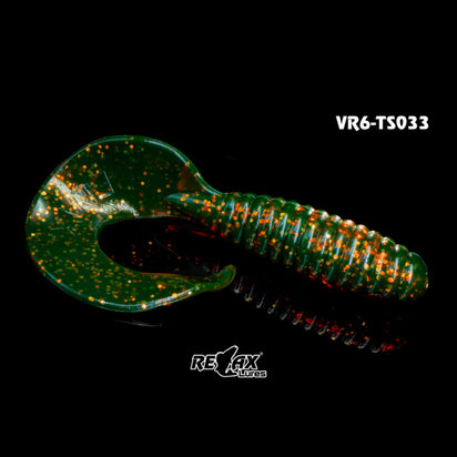 Relax Lures Twister VR6 Browngreen Gold Glitter (15cm)