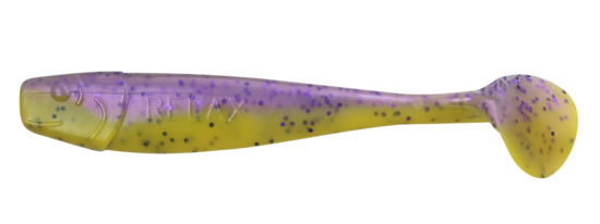 Relax Lures Kingshad 4 Purple Yellow Blue Glitter (10cm)