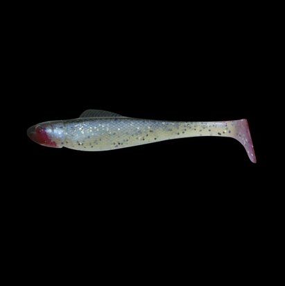 Relax Lures Ohio 4 Black White Glitter Red Tail (10cm)