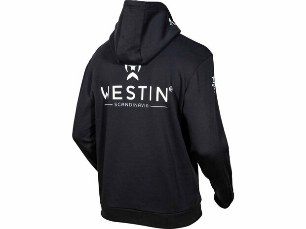 Westin Fishing pro Hoodie M zwart goudvoorn