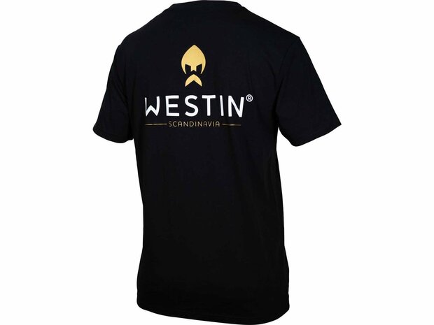 Westin Fishing original t-shirt L zwart goudvoorn