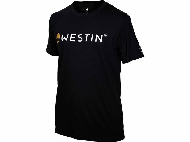 Westin Fishing original t-shirt L zwart goudvoorn