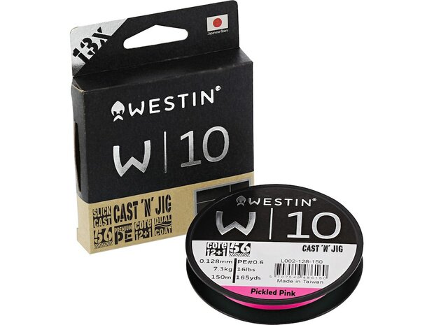 Westin W10 13-Braid CAST 'N' JIG 110m 0.08mm 6.0kg PE0.2 Pickled Pink
