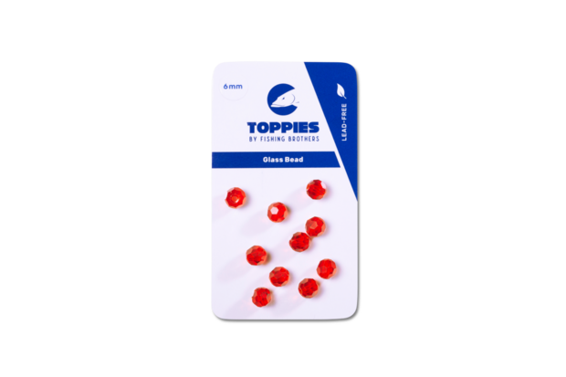 Toppies Glass Balls Red 6mm