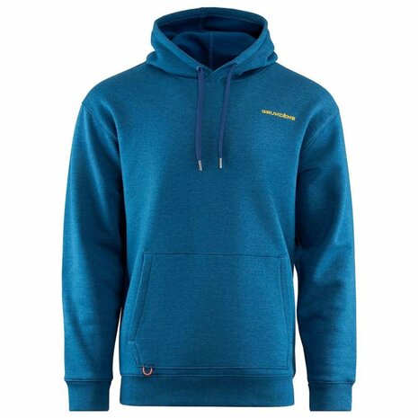 Grundens Displacement DWR Logo Anchor Hoodie Navy Heather (Large)