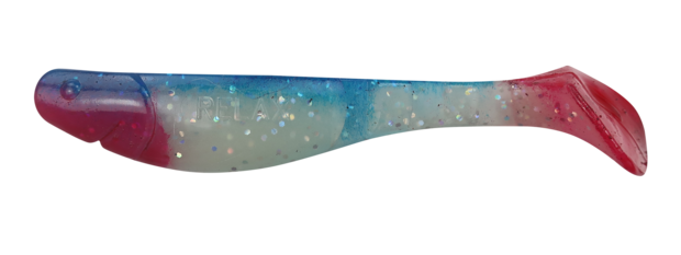 Relax Lures Kopyto 4L Transparant Glow Blue White Red Silver Glitter (11cm)