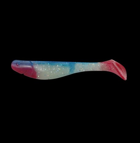 Relax Lures Kopyto 4L Transparant Glow Blue White Red Silver Glitter (11cm)