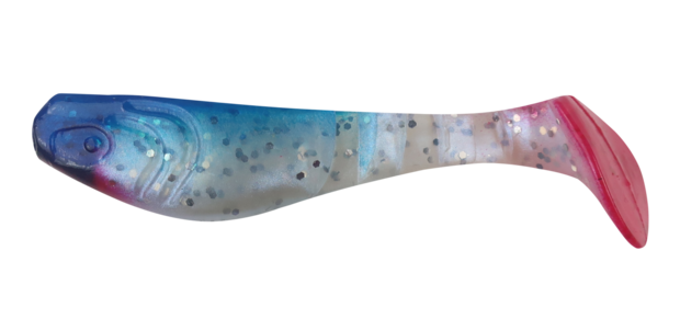Relax Lures Kopyto 3 Blue Red White Glitter Red Tail (8cm)