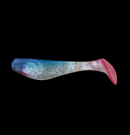 Relax Lures Kopyto 3 Blue Red White Glitter Red Tail (8cm)