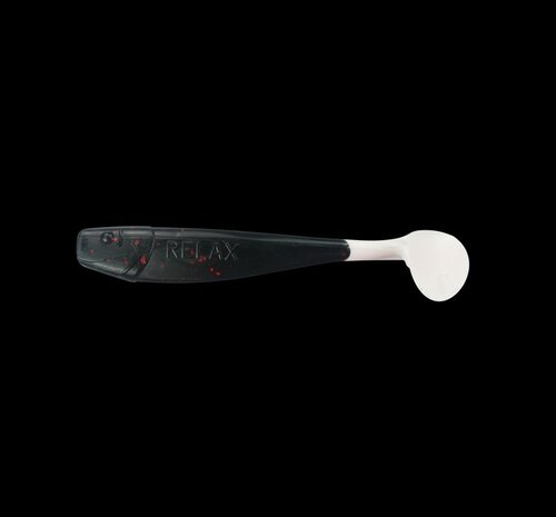 Relax Lures Kingshad 4 Black White Tail Red Glitter (10cm)