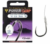 Gamakatsu Power Carp Barbless Booklet (haak 12/line 0.18mm)