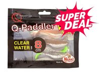 Q-Paddler Clear Water Packs (8cm) 3x Wakasagi & 3x Brown Shiner