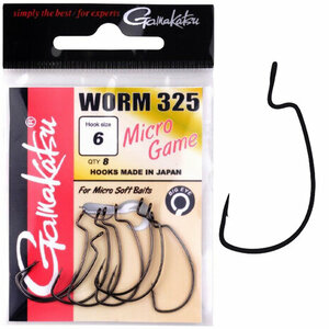 Gamakatsu Haak Worm 325 Micro Game maat 8